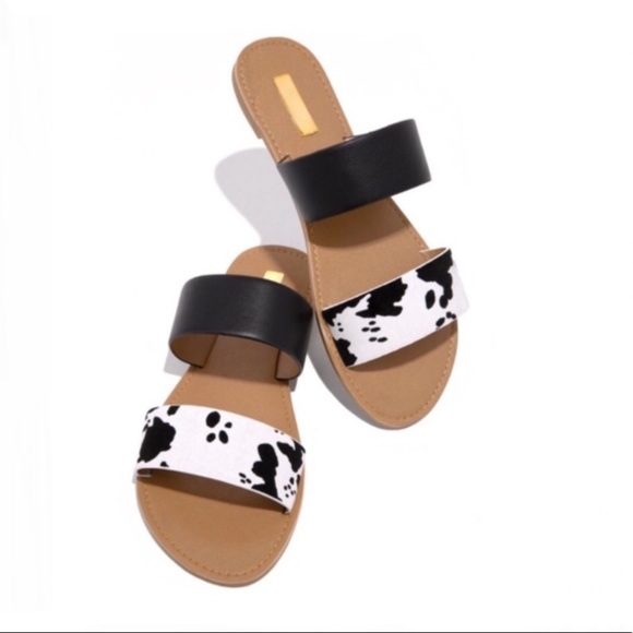Cow Print Double Band slides🐄 - Picture 3 of 4